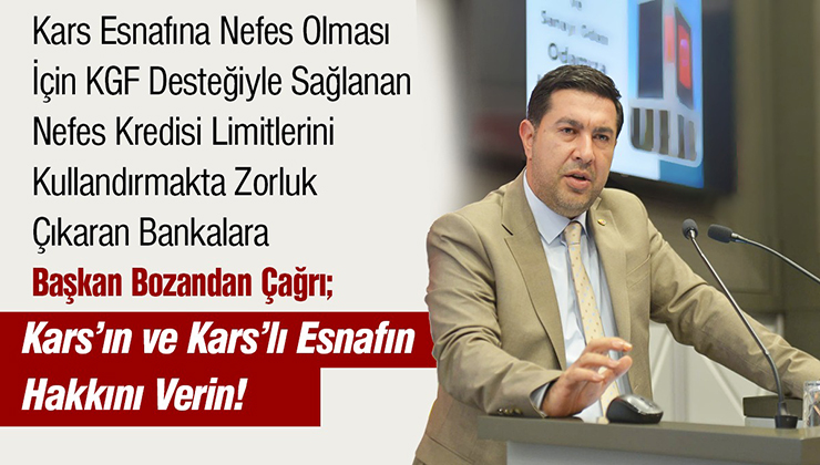 Bozan: “Kars’ın Hakkını Kullandırın!”